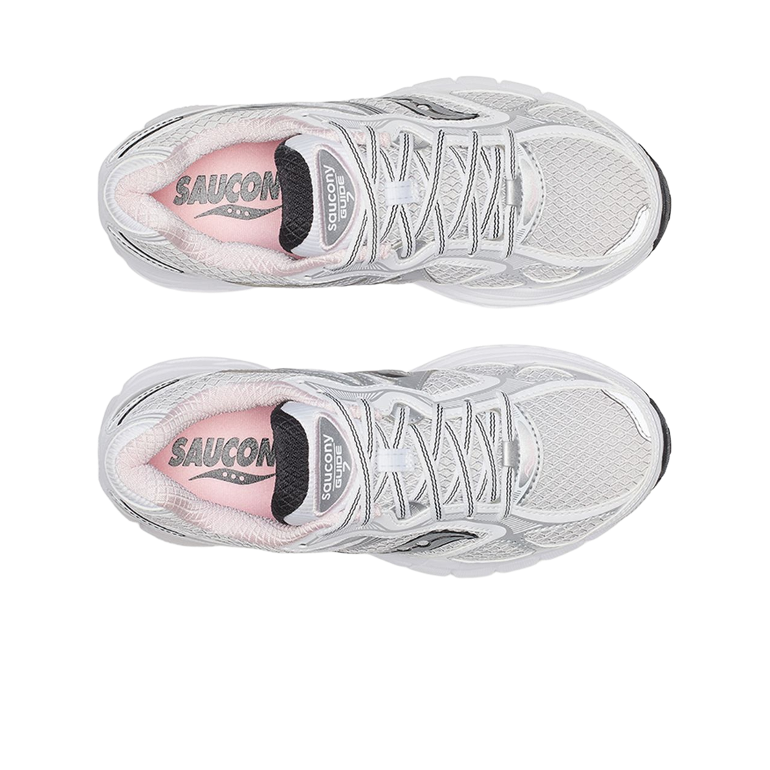 (W) 써코니 프로그리드 가이드 7 화이트 핑크((W) Saucony Progrid Guide 7 White Pink) - 2