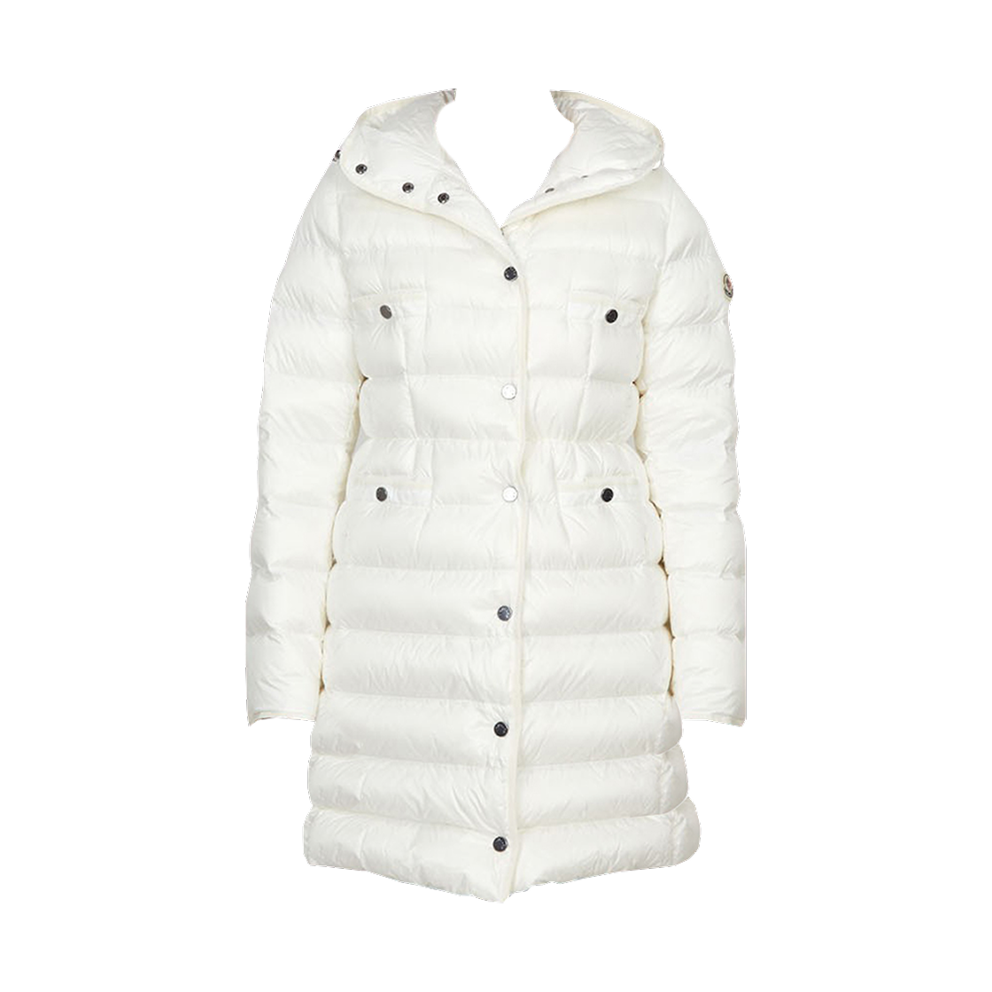 (W) 몽클레르 허마 후드 롱 다운 자켓 화이트 - 25FW((W) Moncler Hirma Hooded Long Down Jacket White - 25FW) - 1