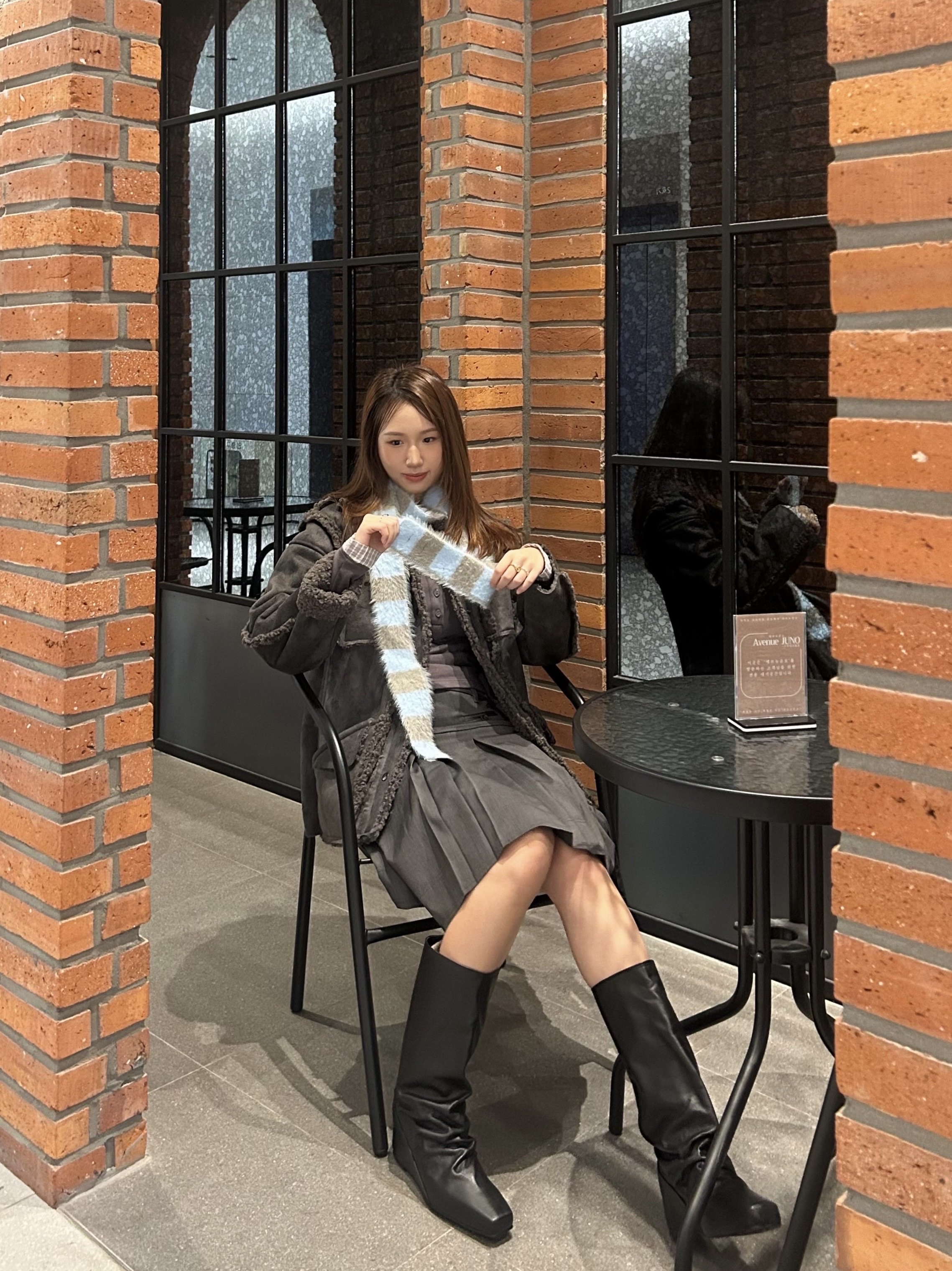 Nache Women Draping Layered Boots Leather Black - 25FW 착용 스타일 - 7