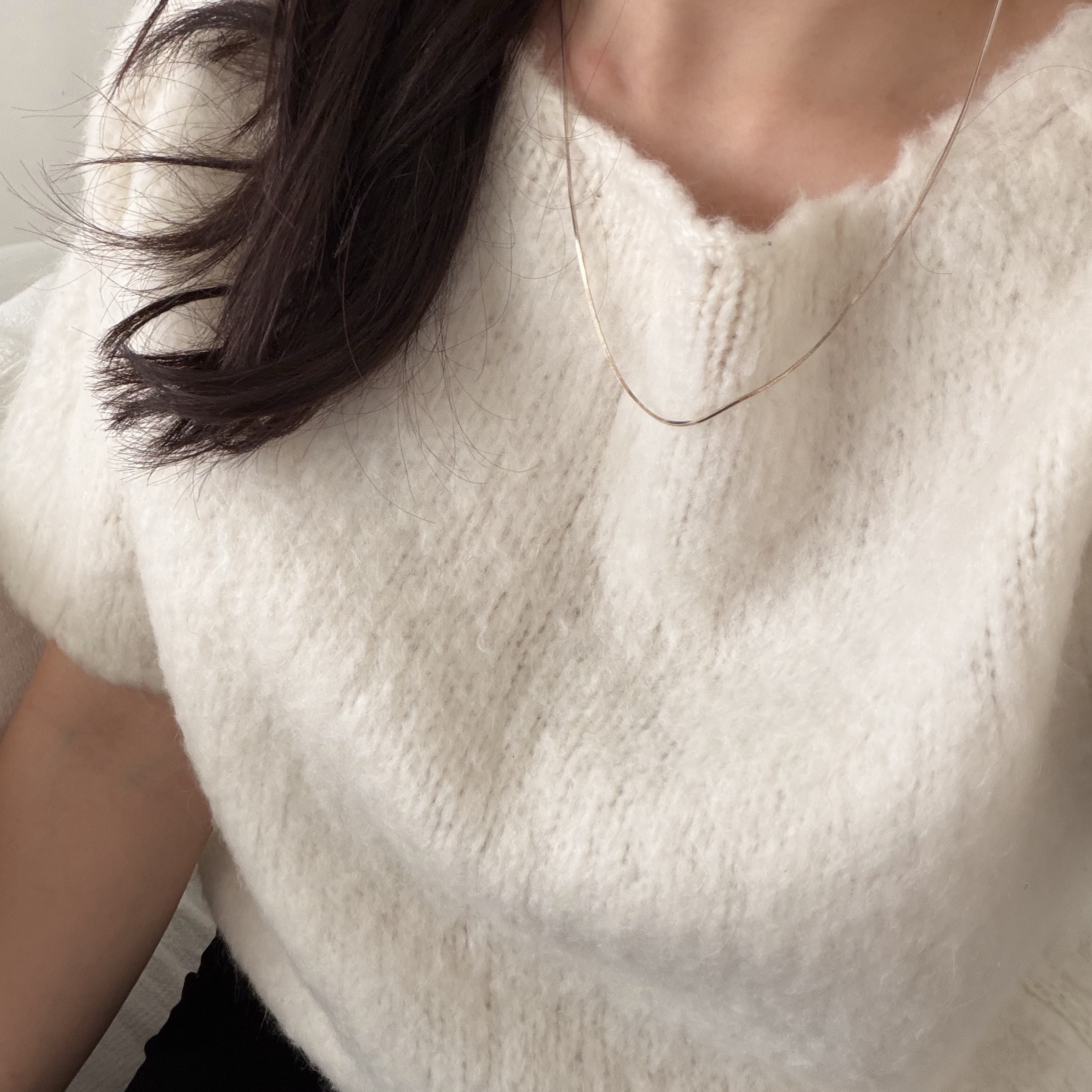 Byweekend Line Pot Necklace Silver, Byweekend Bump Earring Silver 착용 스타일 - 5