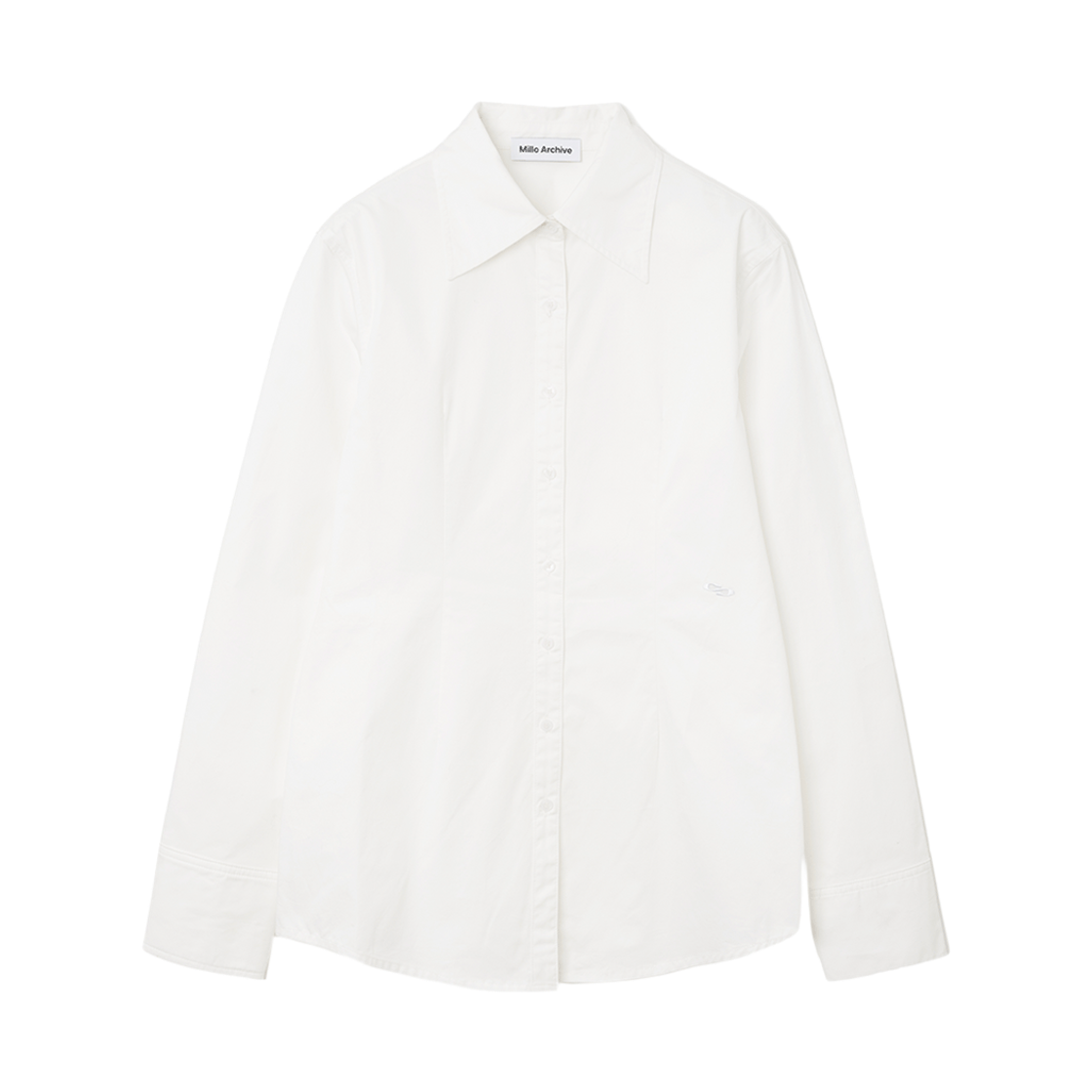 MW045WHT MILLO WOMEN Minimal Fitted Shirt White