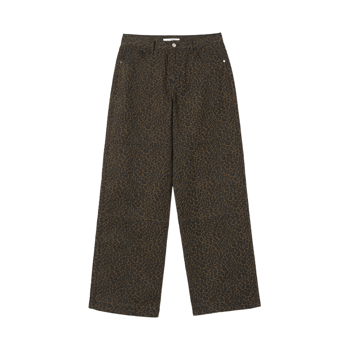 MW164BRW MILLO WOMEN Double Knee Cotton Loose Pants Brown