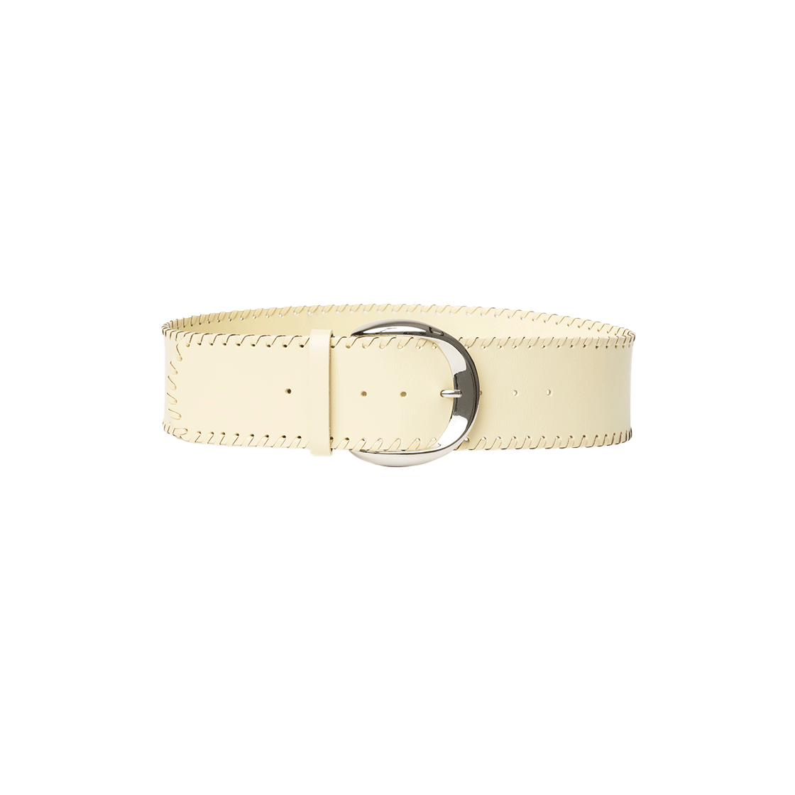 MW074BUT MILLO WOMEN Wide Stitch Leather Belt Butter