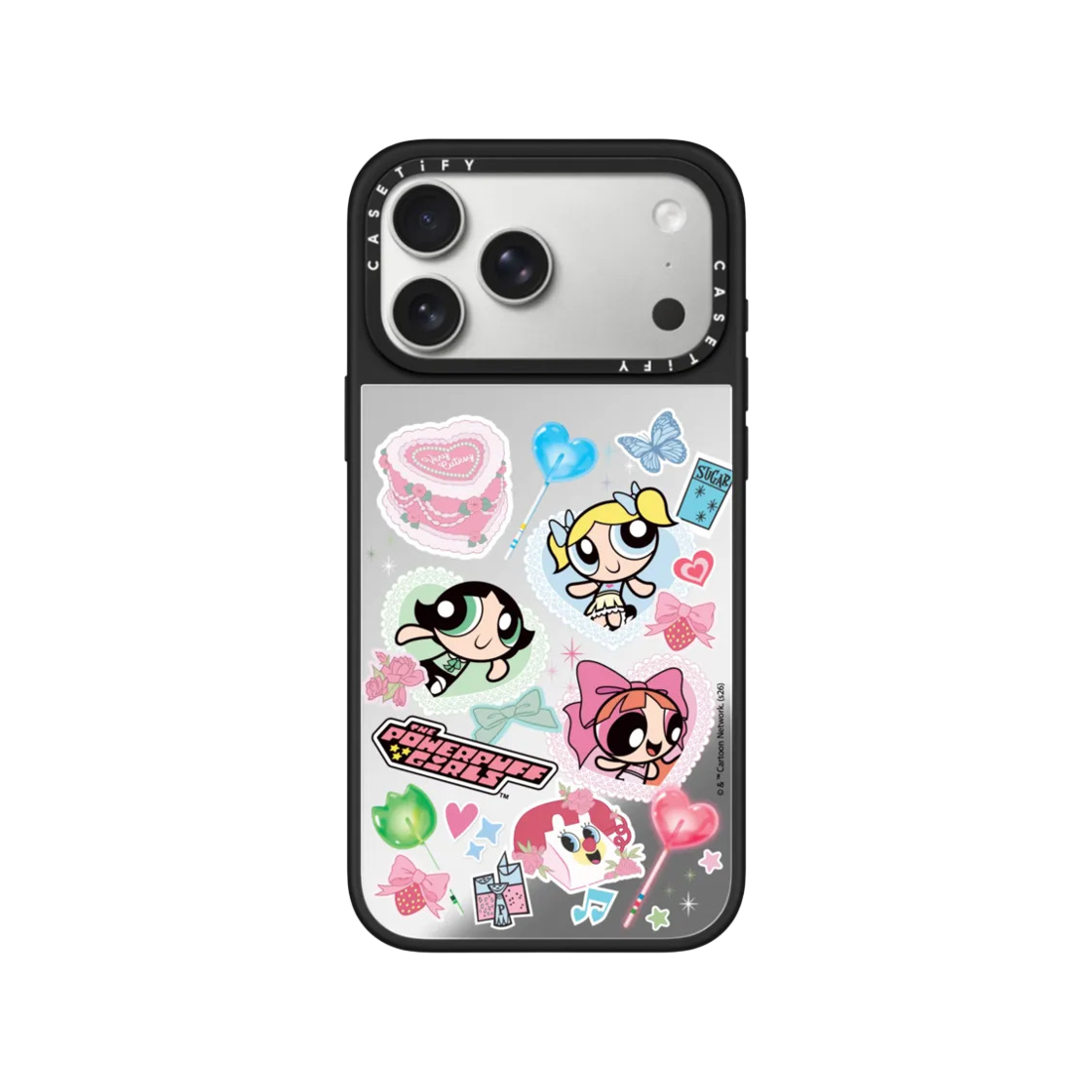 - Casetify x The Powerpuff Girls Characters iPhone Magsafe Mirror Case Silver Mirror Black Bumper