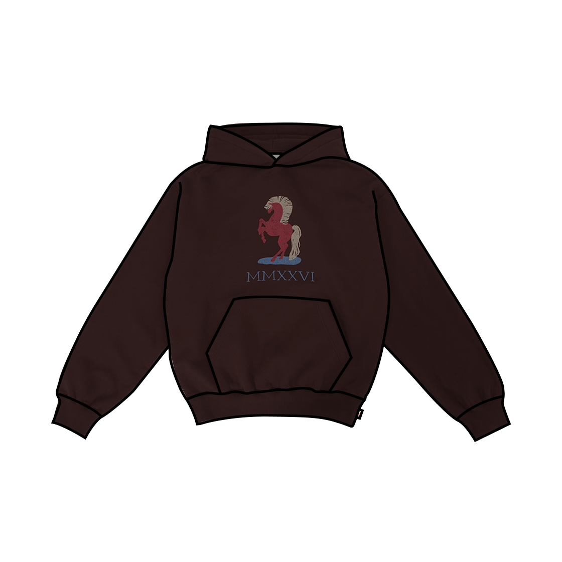 아이앱 스튜디오 레드 홀스 후디 브라운