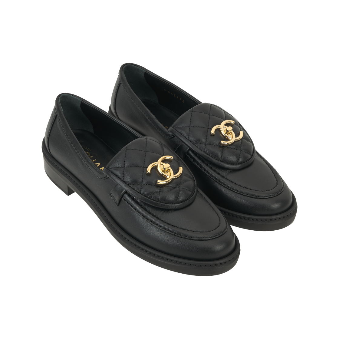 (W) 샤넬 모카신 램스킨 & 블랙((W) Chanel Moccasins Lambskin & Black) - 4