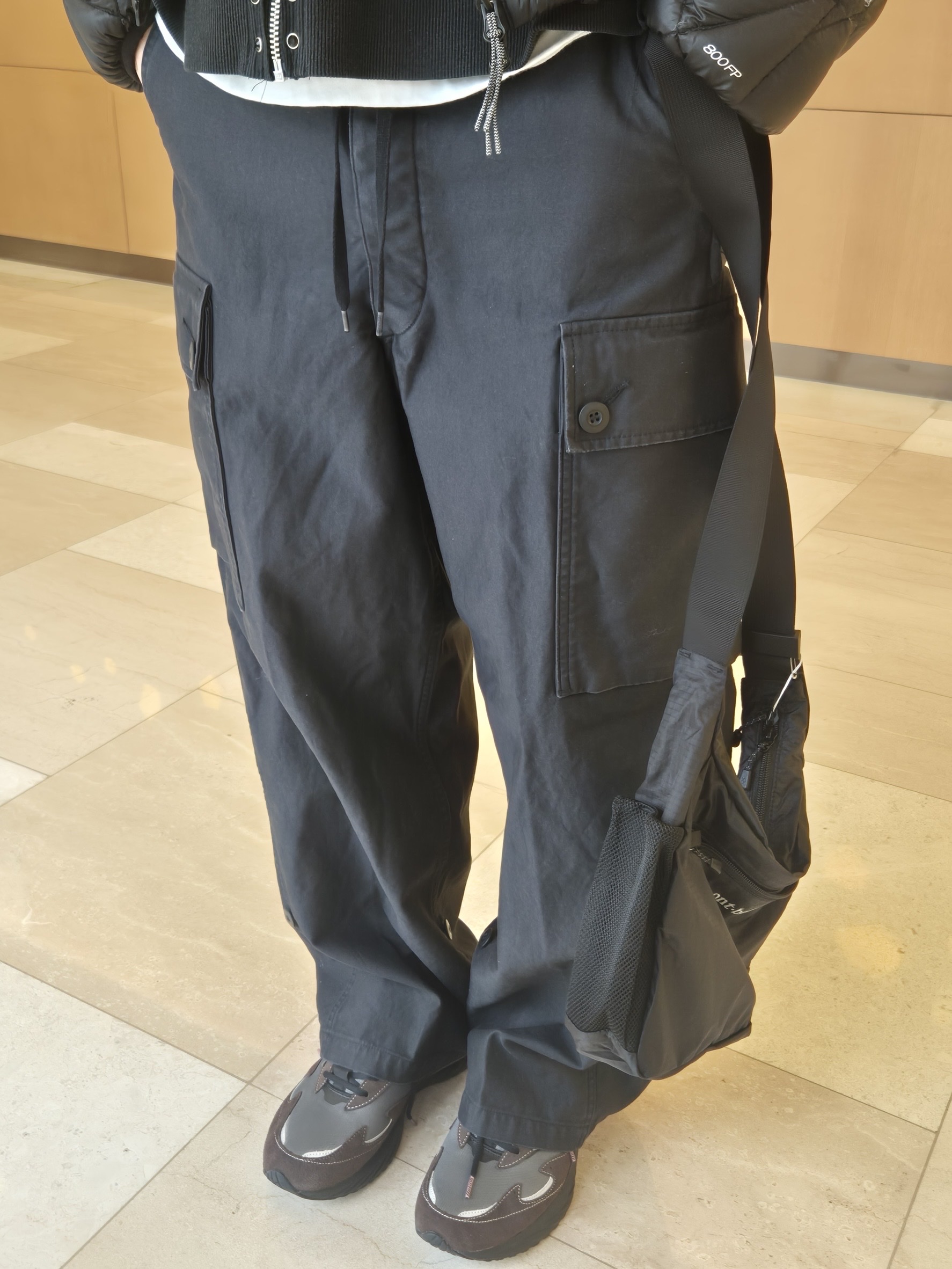 Orslow Wide Fit Cargo Pants Navy - 25FW 착용 스타일 - 1