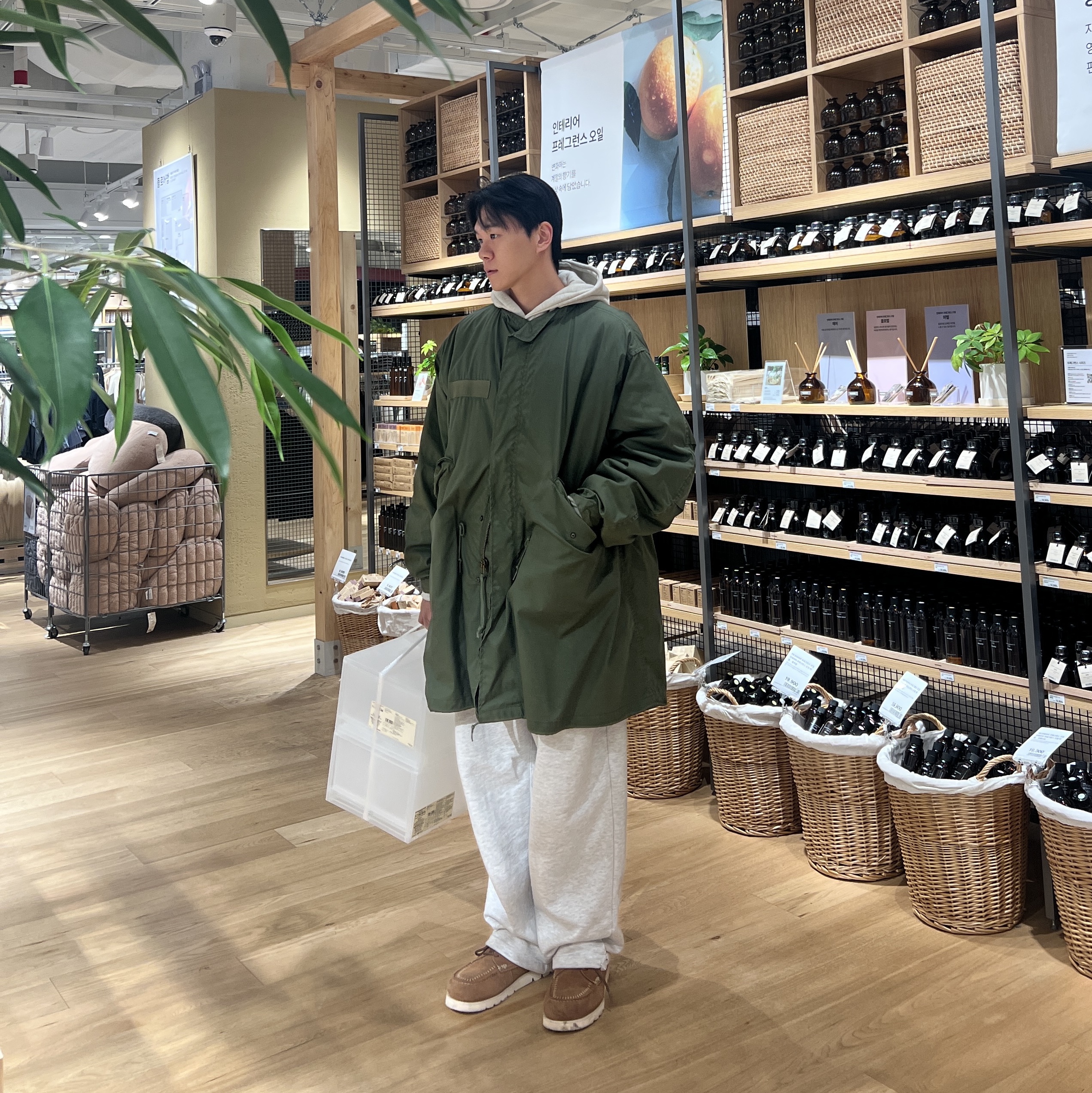 YMCL KY US M-65 Field Parka Olive 착용 스타일
