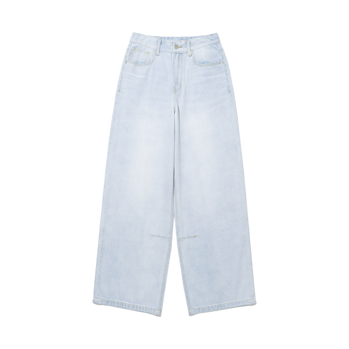 MW008LBL MILLO WOMEN Vintage Wide Denim Pants Light Blue