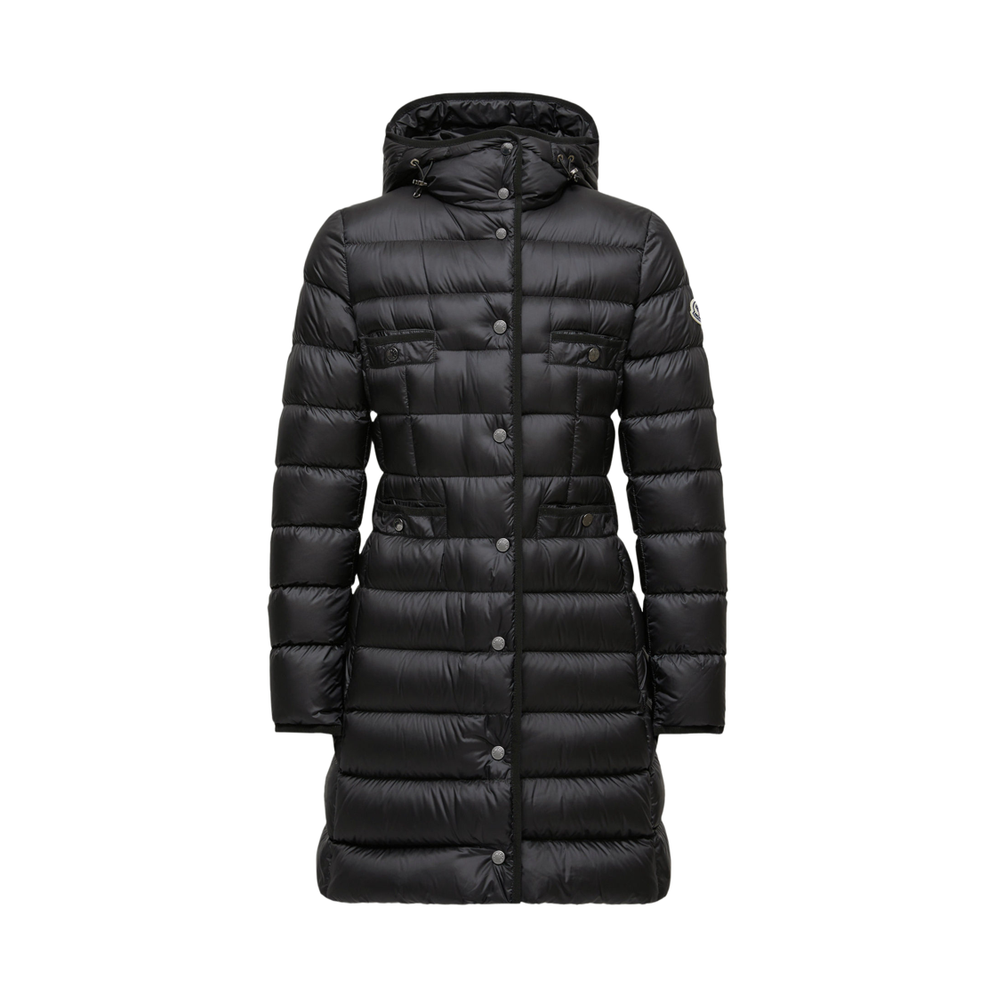 (W) 몽클레르 허마 후드 롱 다운 자켓 블랙 - 25FW((W) Moncler Hirma Hooded Long Down Jacket Black - 25FW) - 1