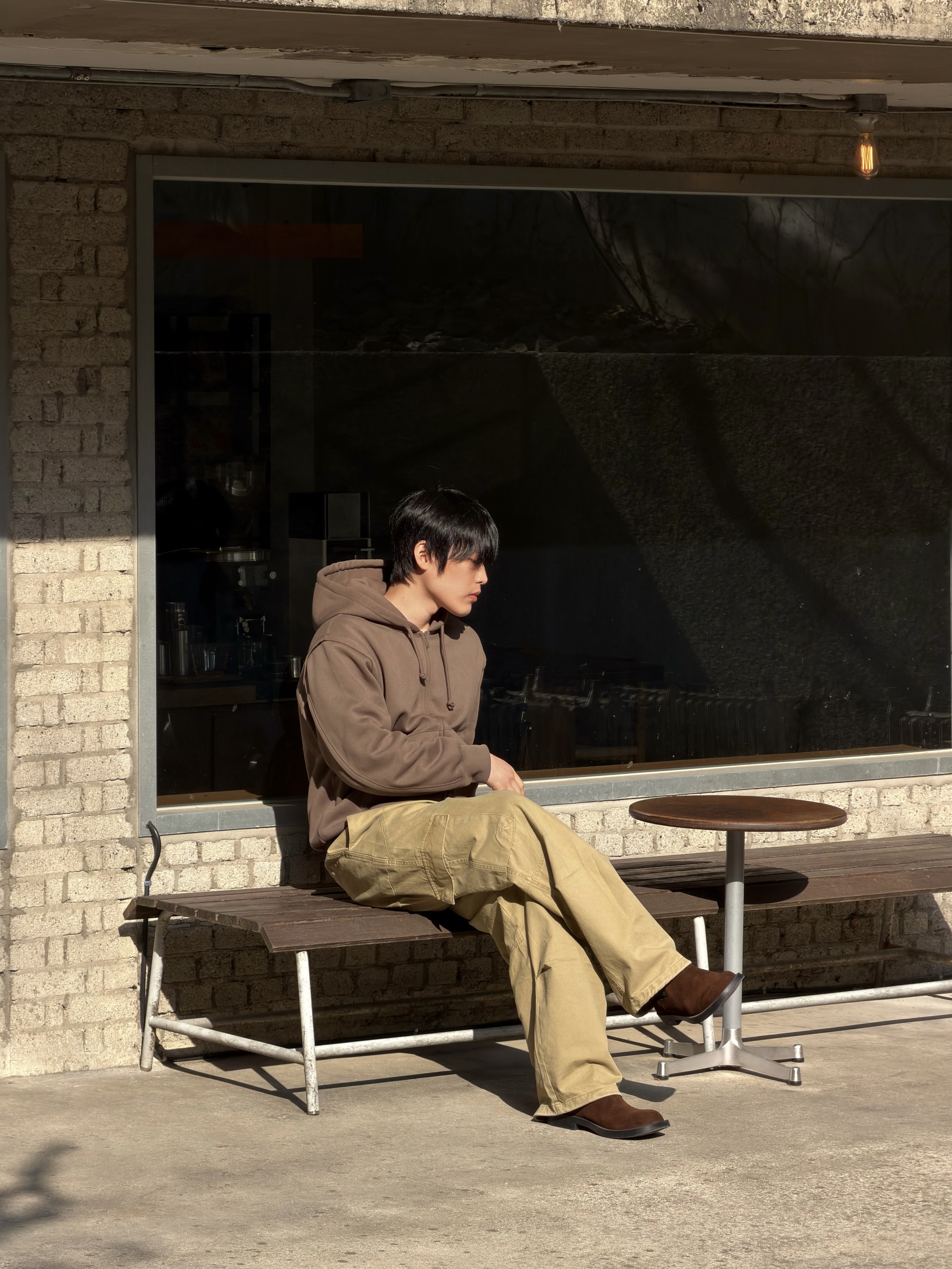 noun Washed Cargo Pants Beige 착용 스타일 - 6
