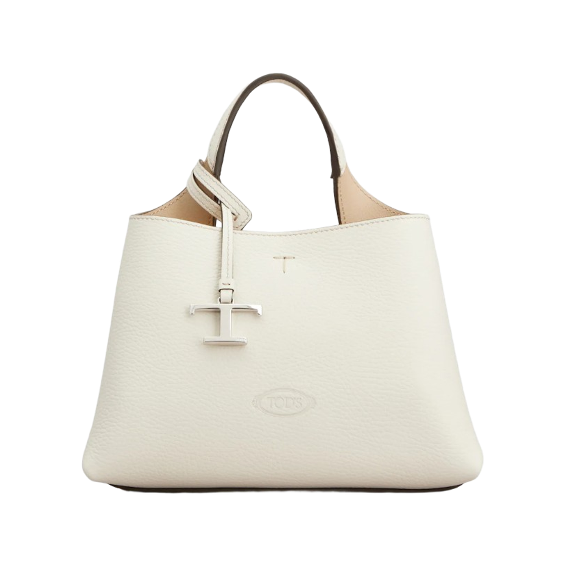 XBWAPAEL000QRI1O92 Tod's Bag in Leather Micro White Natural