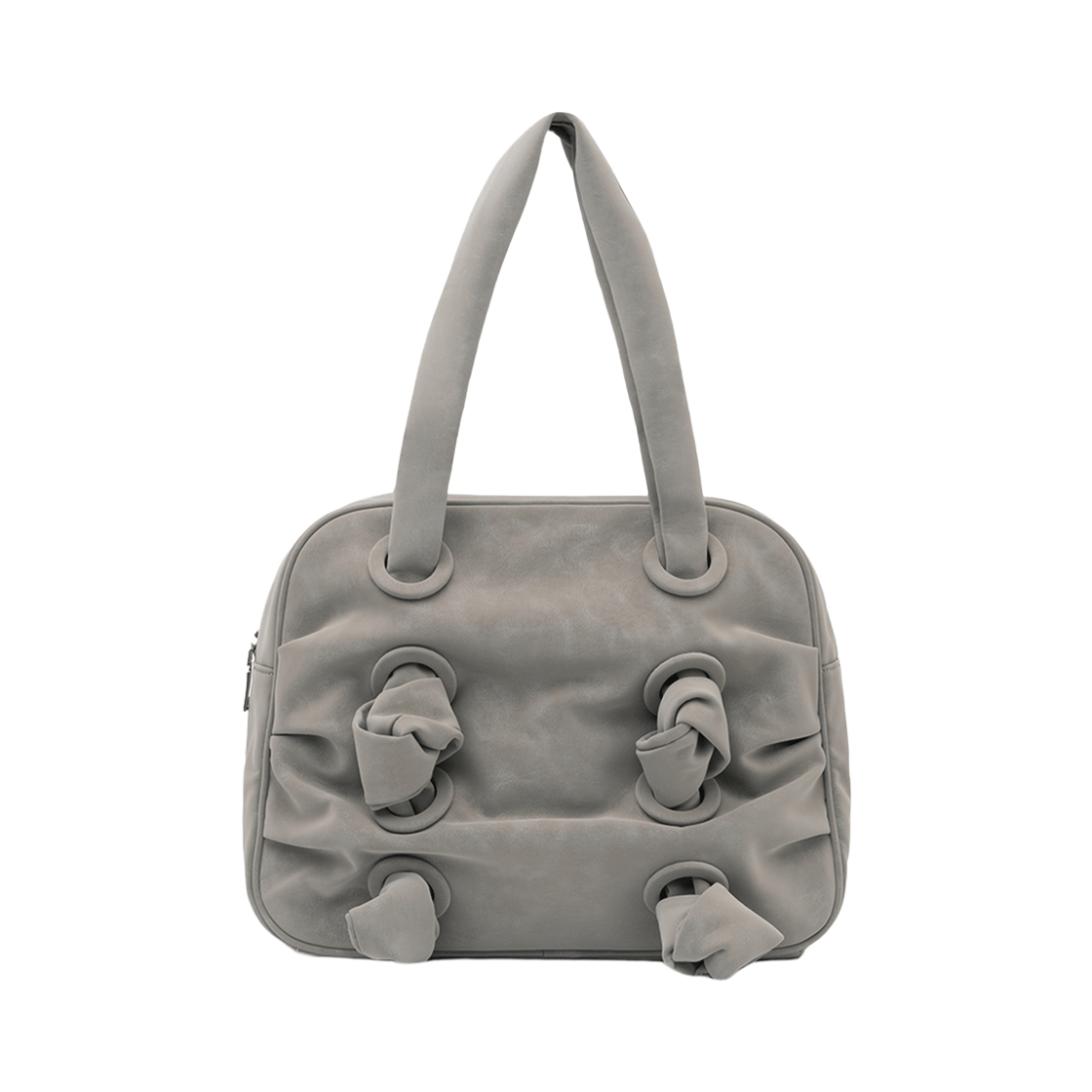 MW248ASG MILLO WOMEN Nubuck Shirring Bag Ash Gray