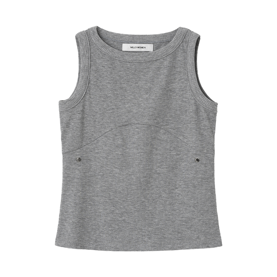 MW057MGR MILLO WOMEN Symbol Sleeveless Top Melange Gray