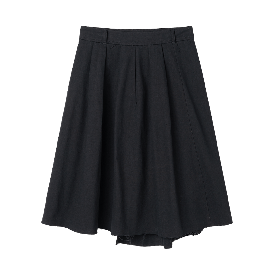 밀로 우먼 컷오프 플리츠 스커트 블랙(MILLO WOMEN Cut-off Pleated Skirt Black) - 1
