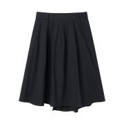 MILLO WOMEN Cut-off Pleated Skirt Black