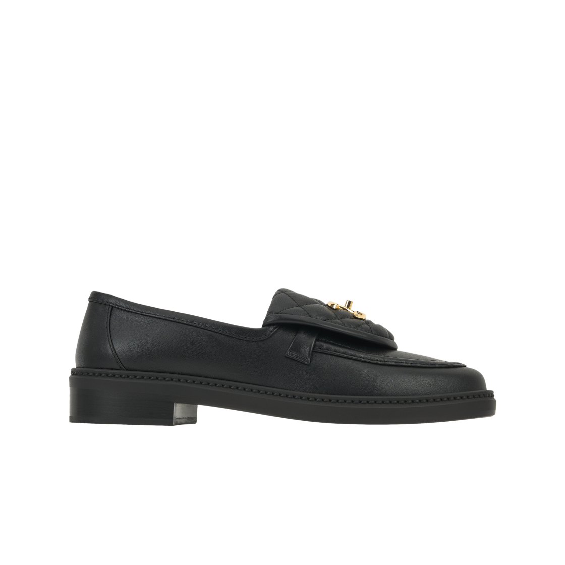 (W) 샤넬 모카신 램스킨 & 블랙((W) Chanel Moccasins Lambskin & Black) - 1