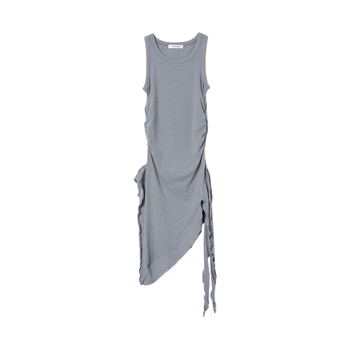 밀로 우먼 러플 슬리브리스 탑 블루 그레이(MILLO WOMEN Ruffle Sleeveless Top Blue Gray) - 1