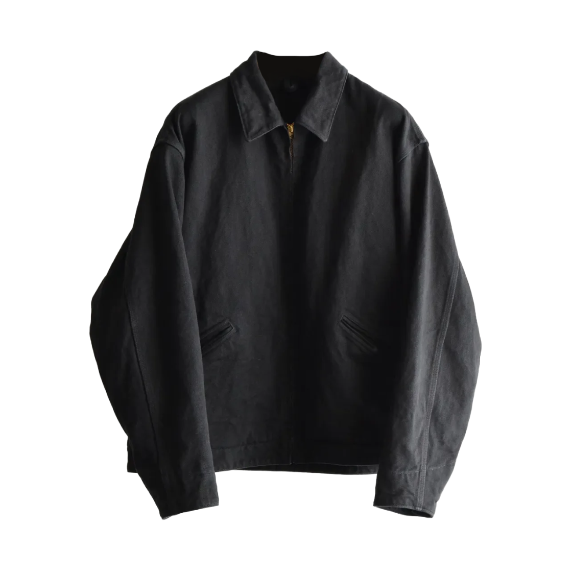 코모리 데님 집 숏 자켓 블랙 - 26SS(Comoli Denim Zip Short Jacket Black - 26SS)