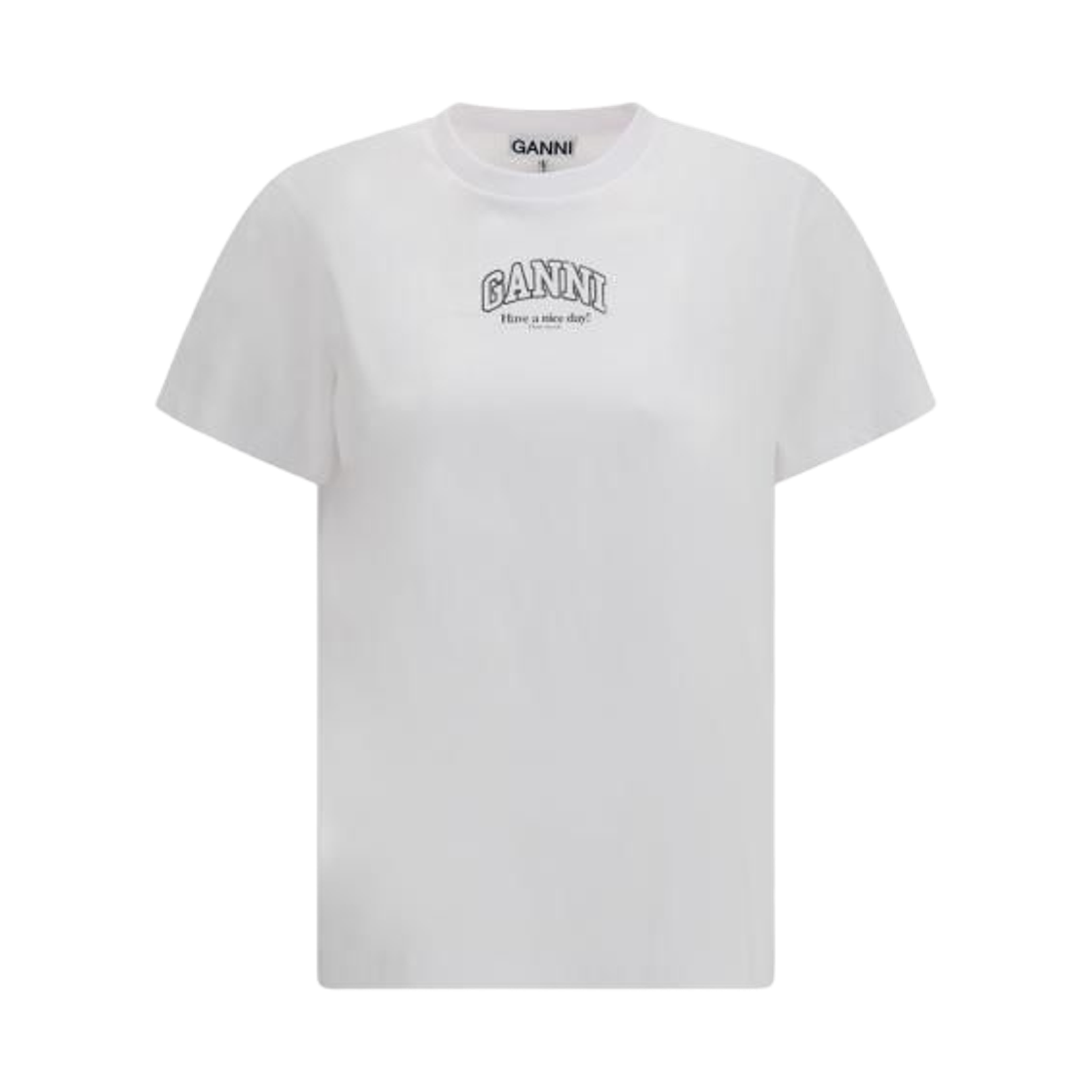 A1050057-151 (W) Ganni Cotton T-Shirt White