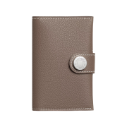 Hermes R.M.S Card Holder Evercolor & Palladium Etoupe