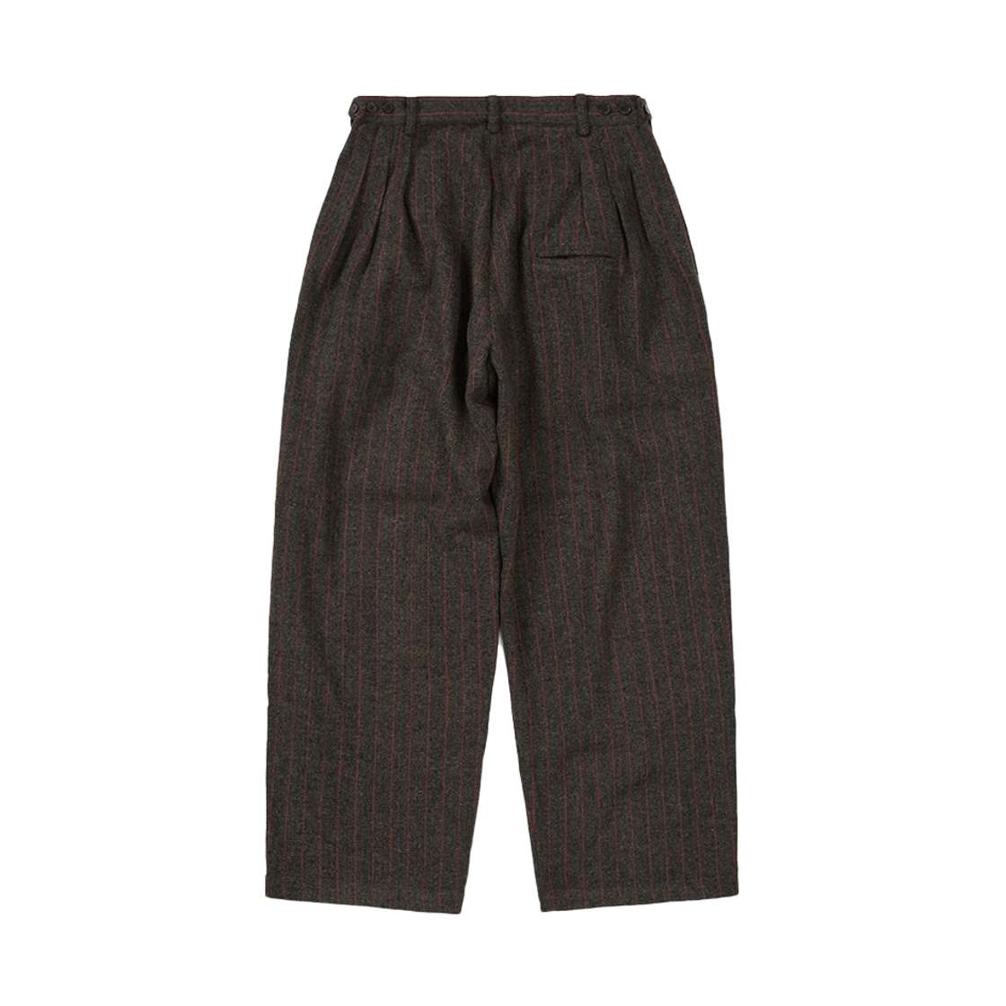 카락터 울 헤링본 플리츠 팬츠 브라운(Karactor Wool Herringbone Pleat Pants Brown) - 2