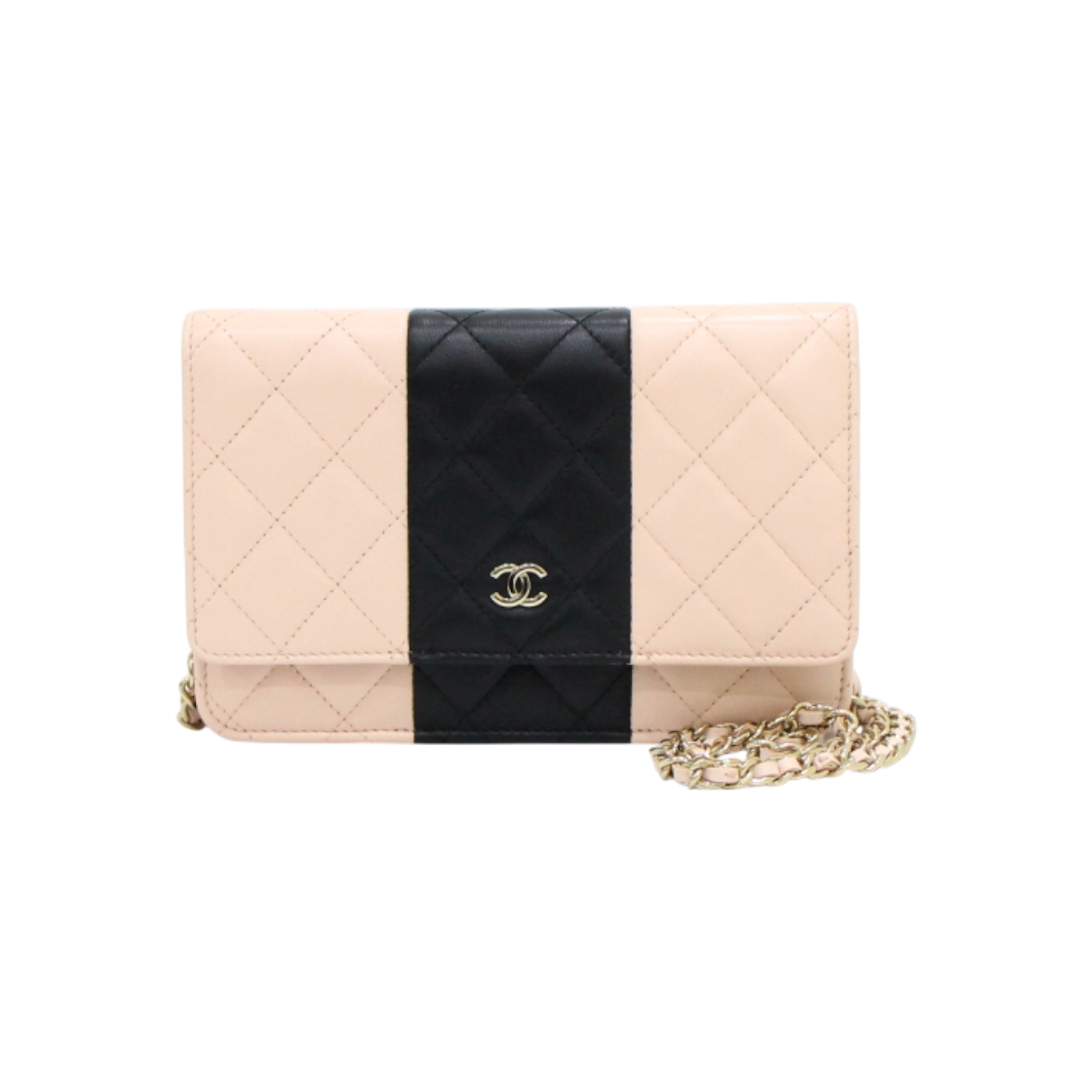 IT75L6R6AWEV Chanel Lambskin WOC Gold CC Chain Shoulder and Crossbody Bag