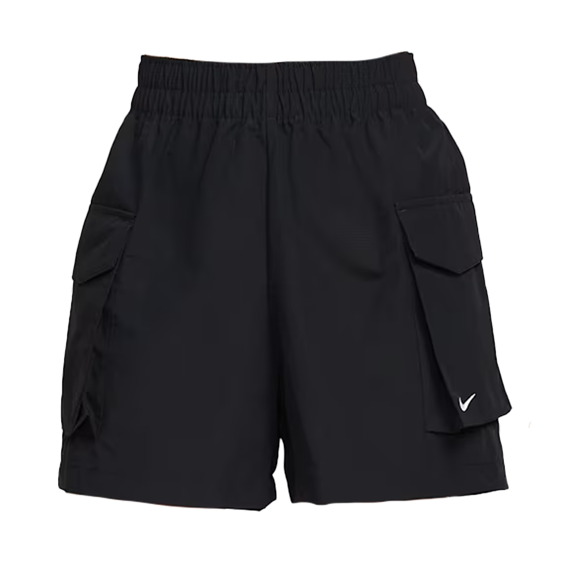 HM6983-010 (W) Nike NSW Essentials Woven High Waisted 5 Inch Cargo Shorts Black White - Asia