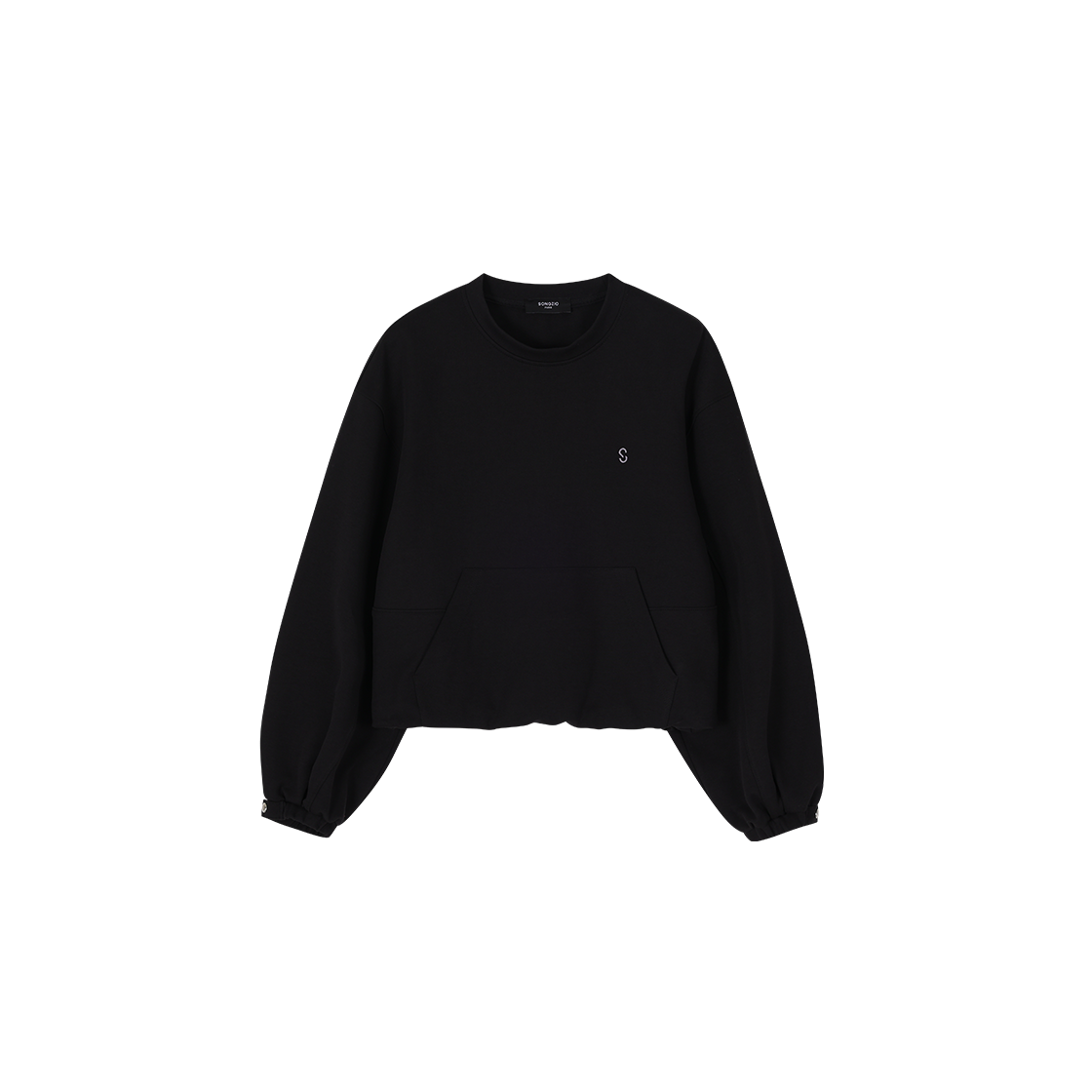WH5TS509BK (W) SONGZIO Origin Paris Crop Crewneck Black