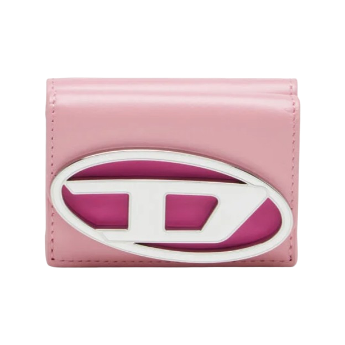 디젤 1DR 트라이폴드 코인 XS 2 트리플 월렛 핑크 화이트(Diesel 1DR Tri-Fold Coin XS II Triple Wallet Pink White)