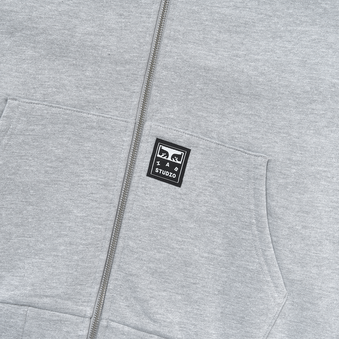 아이앱 스튜디오 x 오베이 아이콘 엑스트라 헤비 집업 후드 그레이 헤더(IAB Studio x Obey Icon Extra Heavy Zip Hoodie Grey Heather) - 4