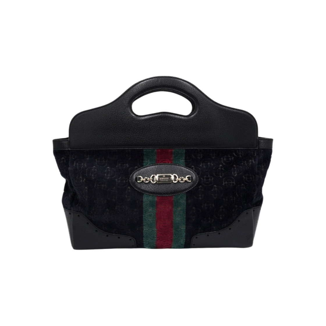 구찌 145787 오피디아 블랙 벨벳 탑핸들 토트백aa59992(Gucci Ophidia Black Velvet Top Handle Tote Bag) - 1