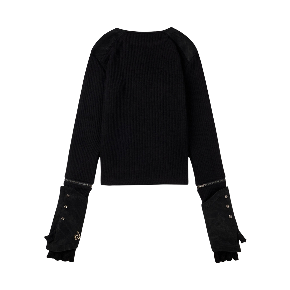 (W) 보니앤키예 디텍터블 지퍼 레더 탑 블랙((W) bonienkiye Detachable Zipper Leather Top Black) - 2