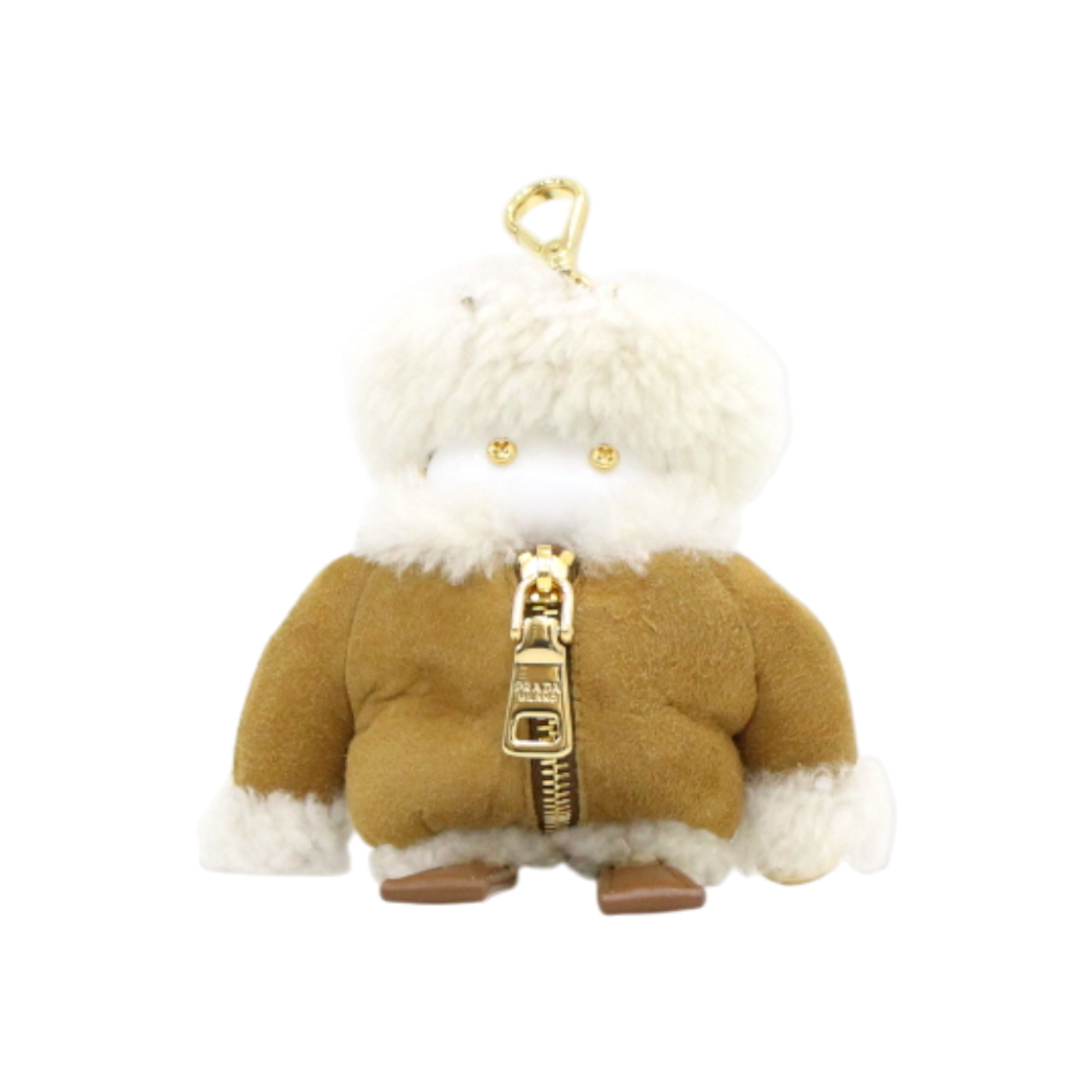 IT34IG6WFAIE Prada Soft Robot Shearling Keychain and Bag Charm 1TT181