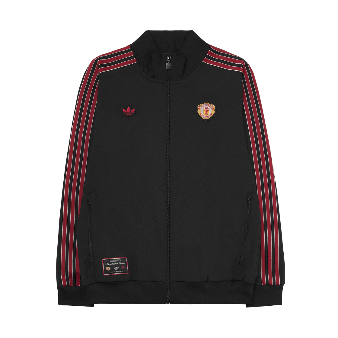 아디다스 맨체스터 유나이티드 테라스 아이콘 트랙탑 블랙 - KR 사이즈(Adidas Manchester United Terrace Icon Track Top Black - KR Sizing)