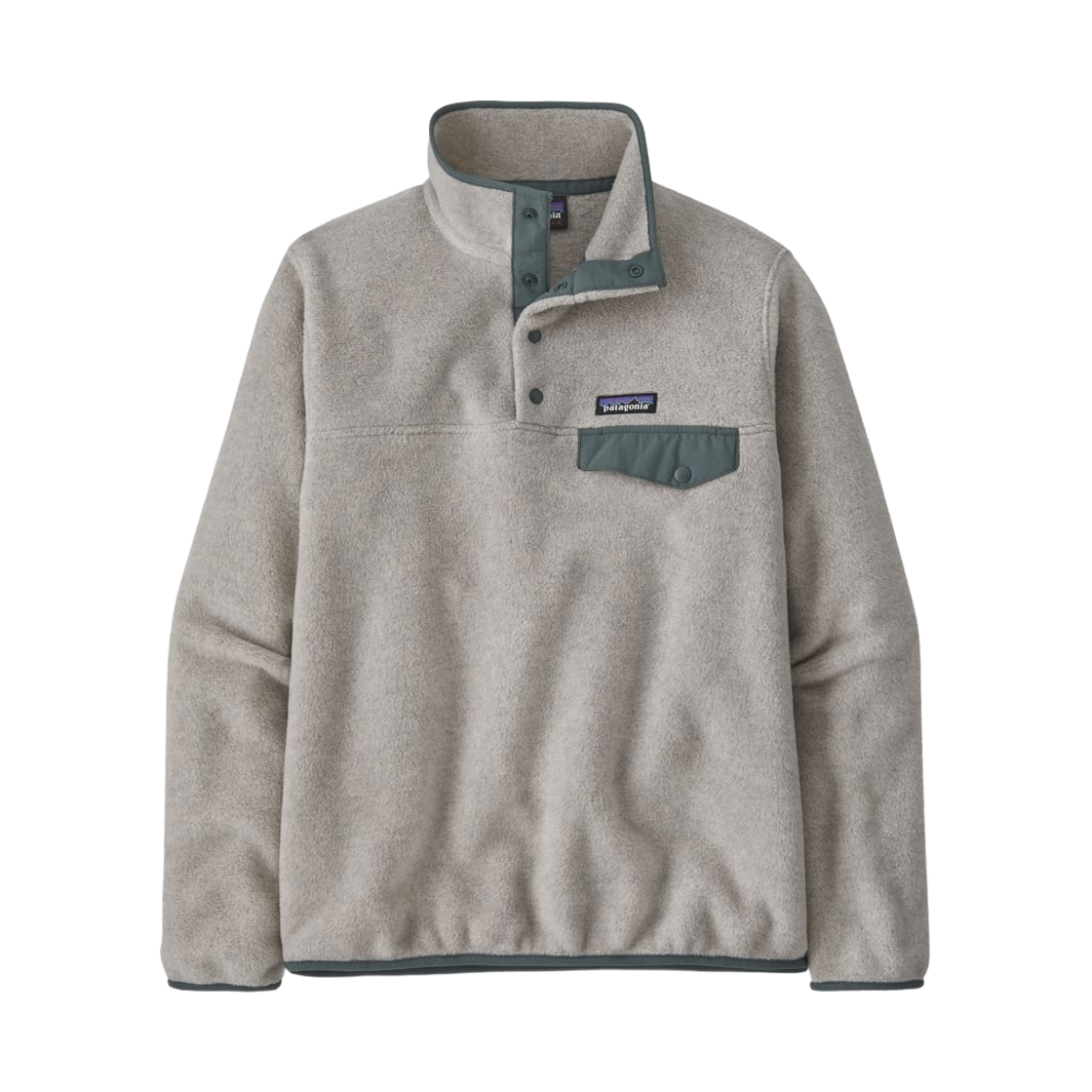 (W) 파타고니아 라이트웨이트 신칠라 스냅-T 플리스 풀오버 오트밀 헤더 W 누보 그린((W) Patagonia Lightweight Synchilla Snap-T Fleece Pullover Oatmeal Heather W Nouveau Green) - 1