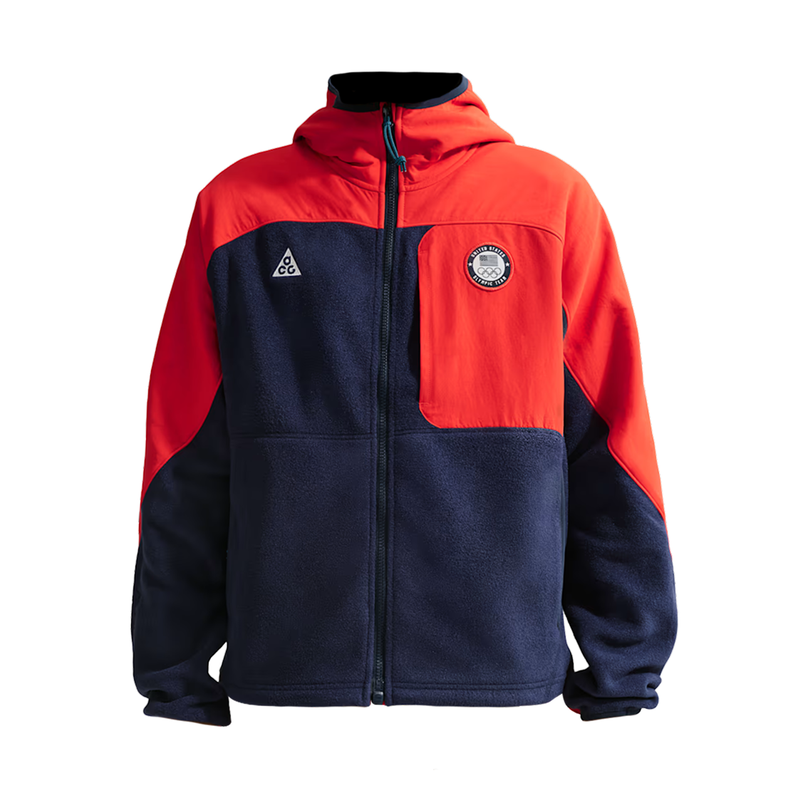 HQ5324-451 Nike ACG Team USA Full Zip Jacket Obsidian Chile Red (HQ5324-451)