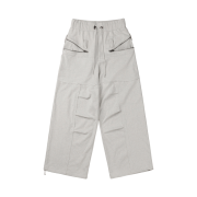 (W) bonienkiye Distressed Seam Zipper Pants Oatmeal
