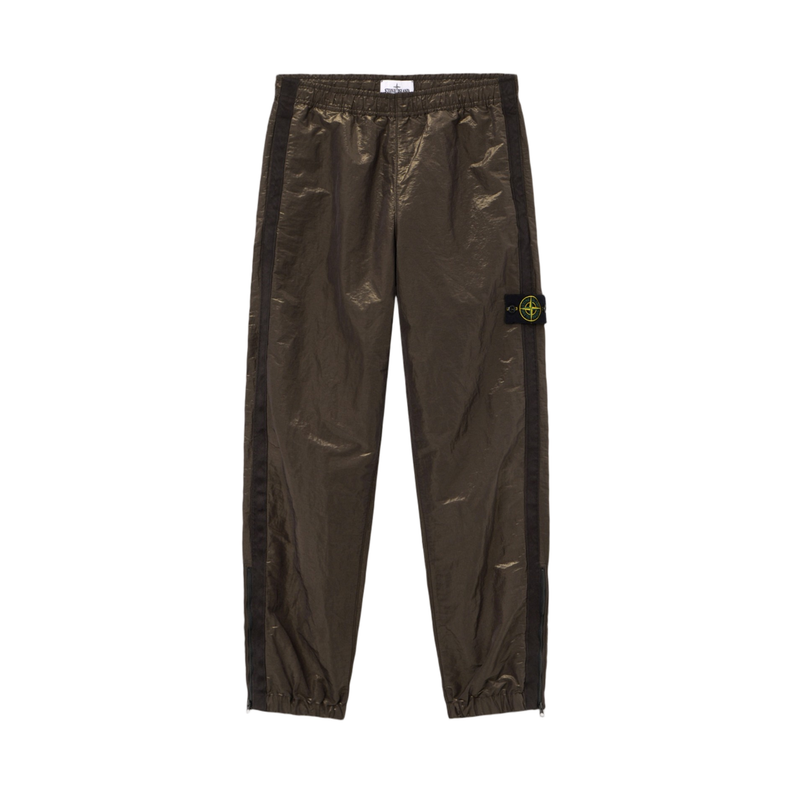 스톤 아일랜드 3100001 나일론 메탈 컬러 웨프트 루즈핏 조거 트라우저 이어 오브 더 홀스 '026 다크 브라운 - 26SS