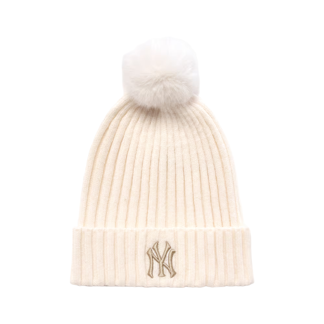 3ABNB1556-50CRD MLB Daily Pom-Pom Beanie New York Yankees Cream