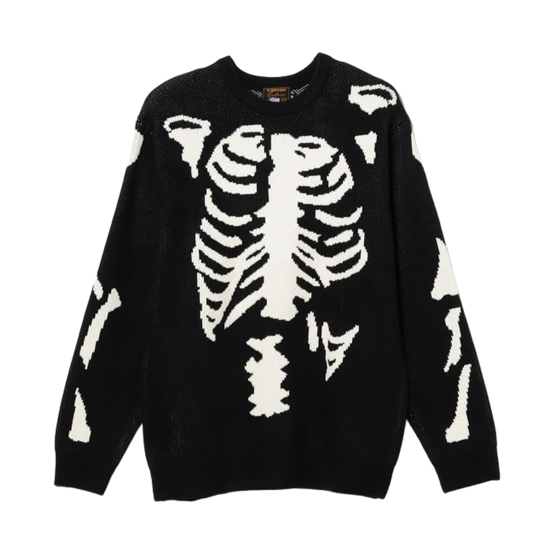 밴슨 x 타페이 x 퓨처 아카이브 빔즈 크루넥 니트 블랙(Vanson x Tappei x Future Archive Beams Crewneck Knit Black)
