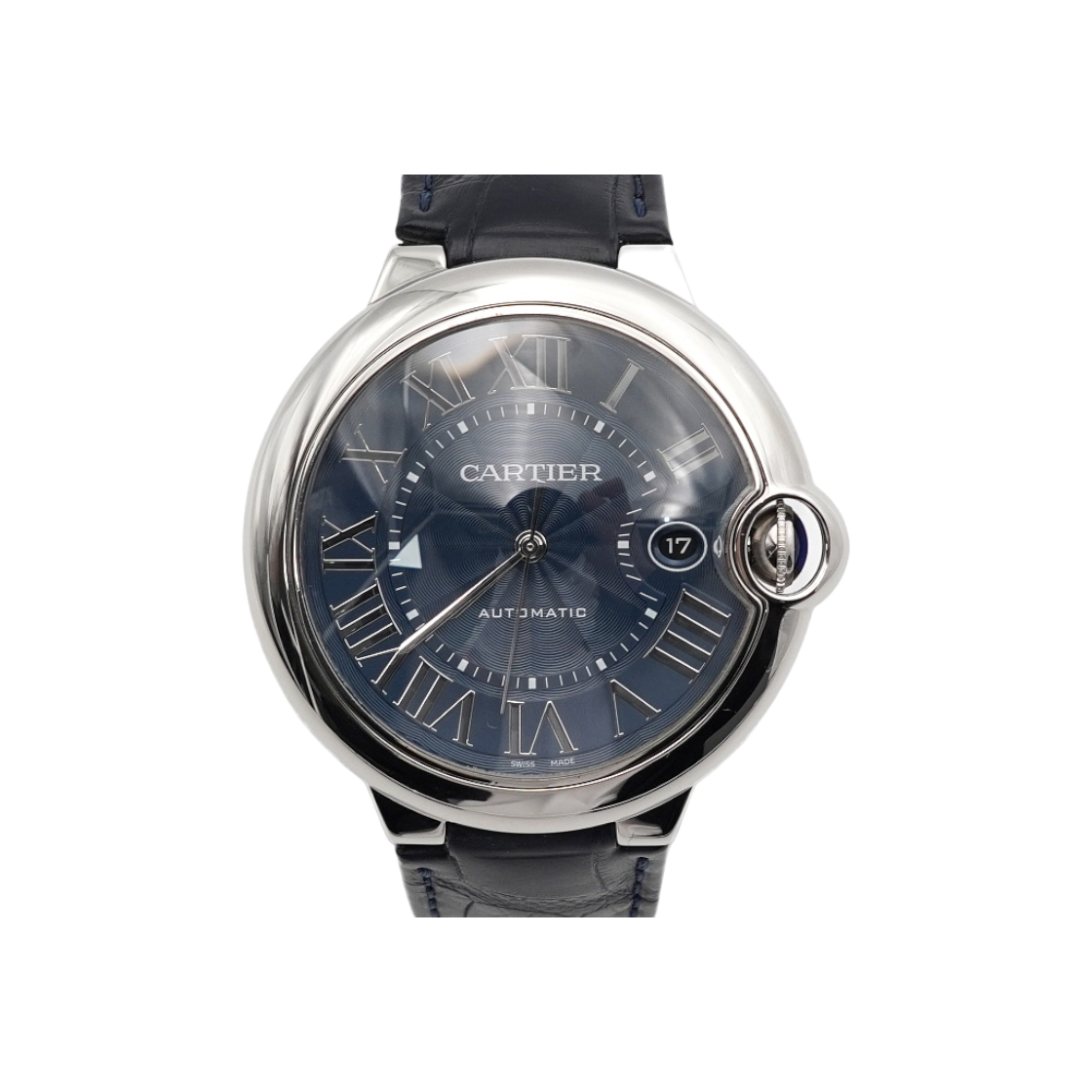 까르띠에 WSBB0025 발롱블루 청판 42mm 라지 오토매틱 스틸 가죽밴드 남성 시계aa56265(Cartier Ballon Bleu Blue Dial 42mm Large Automatic Steel Leather Strap Men's Watch)