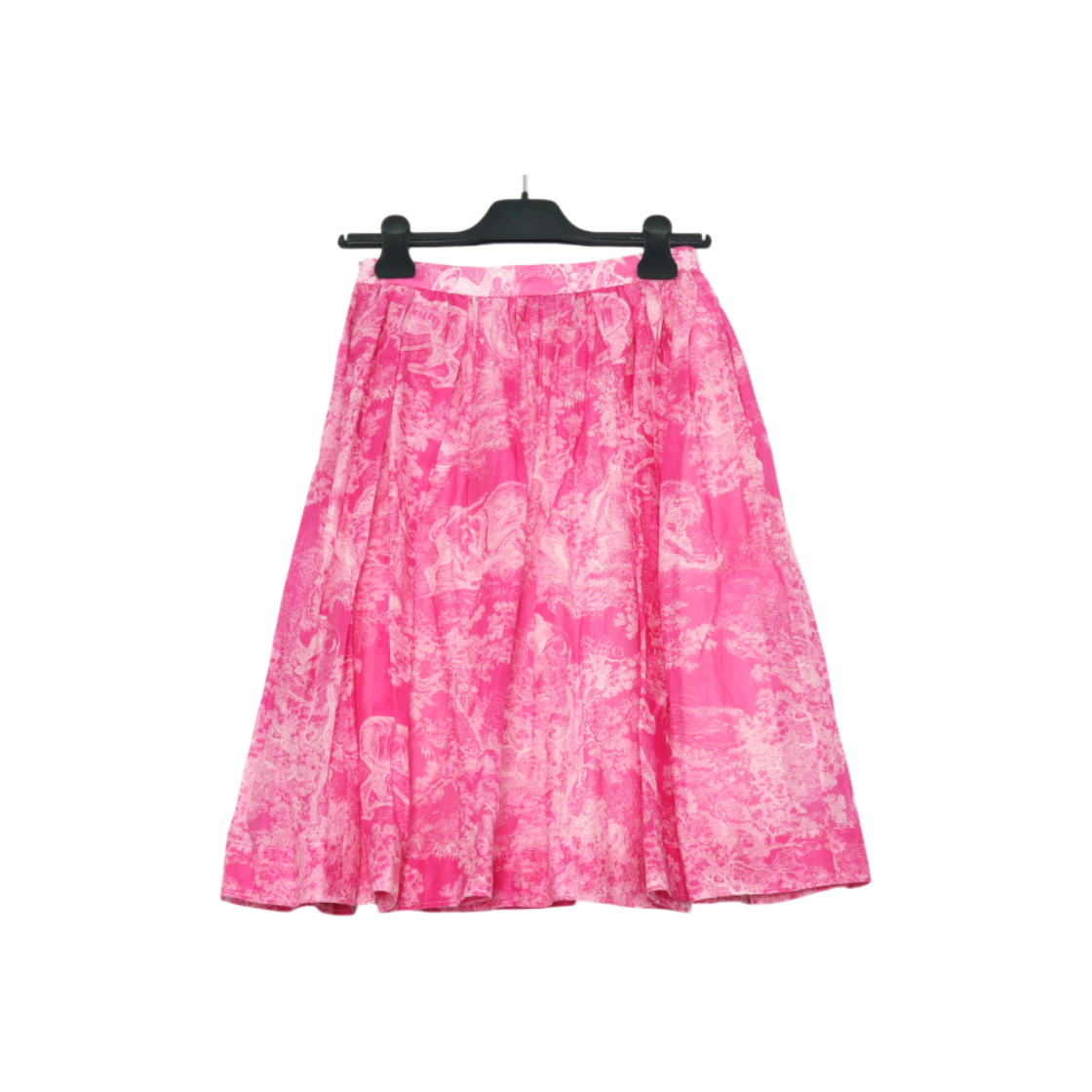 ITQV94J5V3VB Dior Pink Cotton Toile de Jouy Women's Flare Skirt