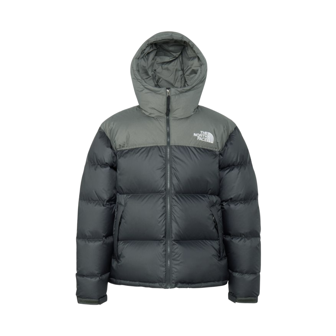 ND92559 The Norfh Face Nuptse Hoodie Fuse Box Gray Asphalt Gray