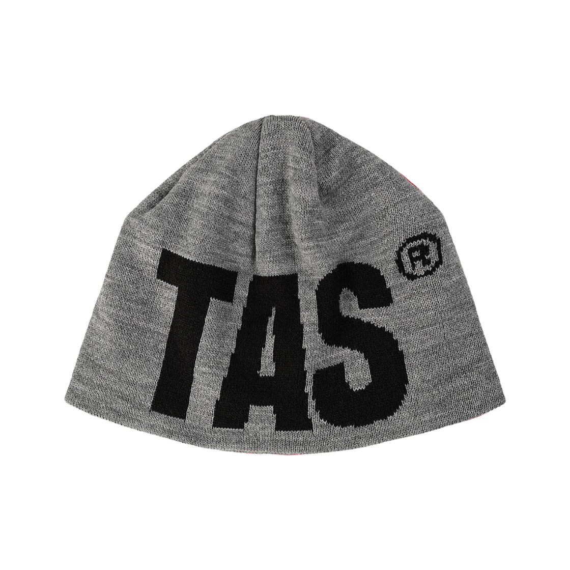 BEANIE001 TAS Jacquard Logo Beanie Gray