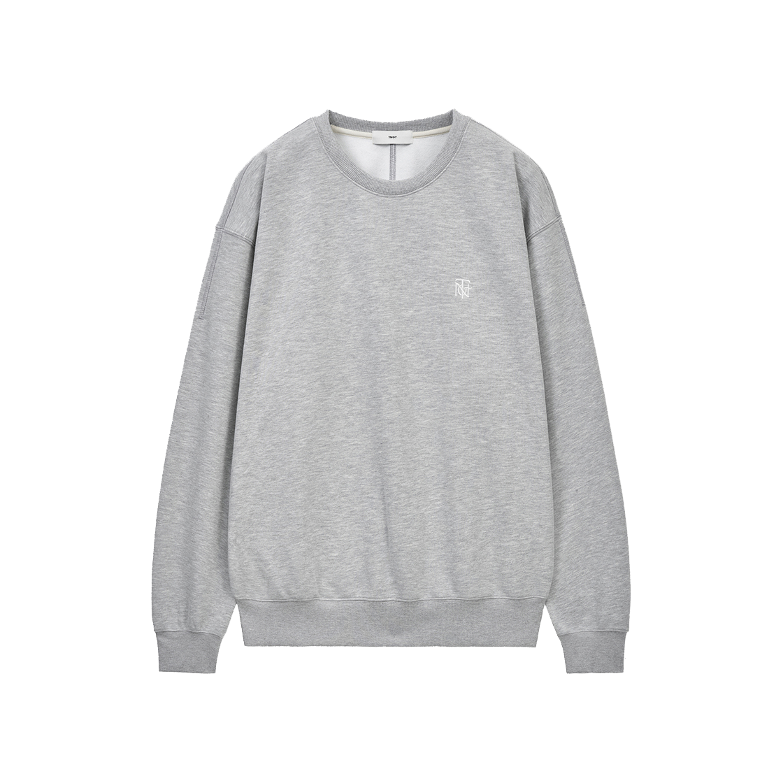 티엔지티 우먼 엠브로이더리 로고 스웻셔츠 멜란지그레이(TNGT W Embroidery Logo Sweatshirt Melange Grey)