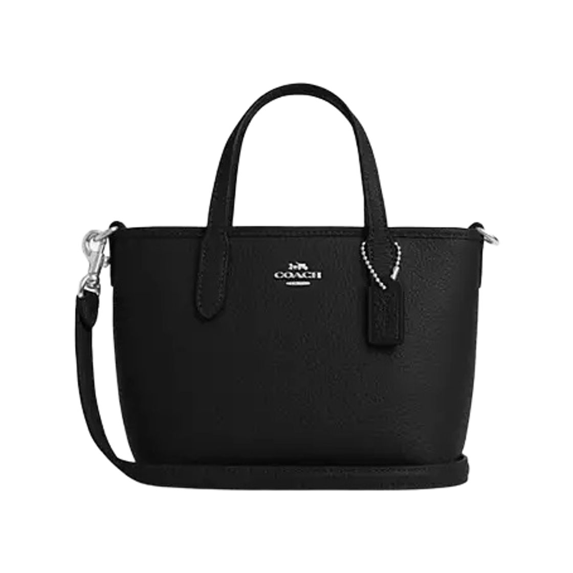 코치 시티 미니 토트백 실버 블랙(Coach City Mini Tote Bag Silver Black)