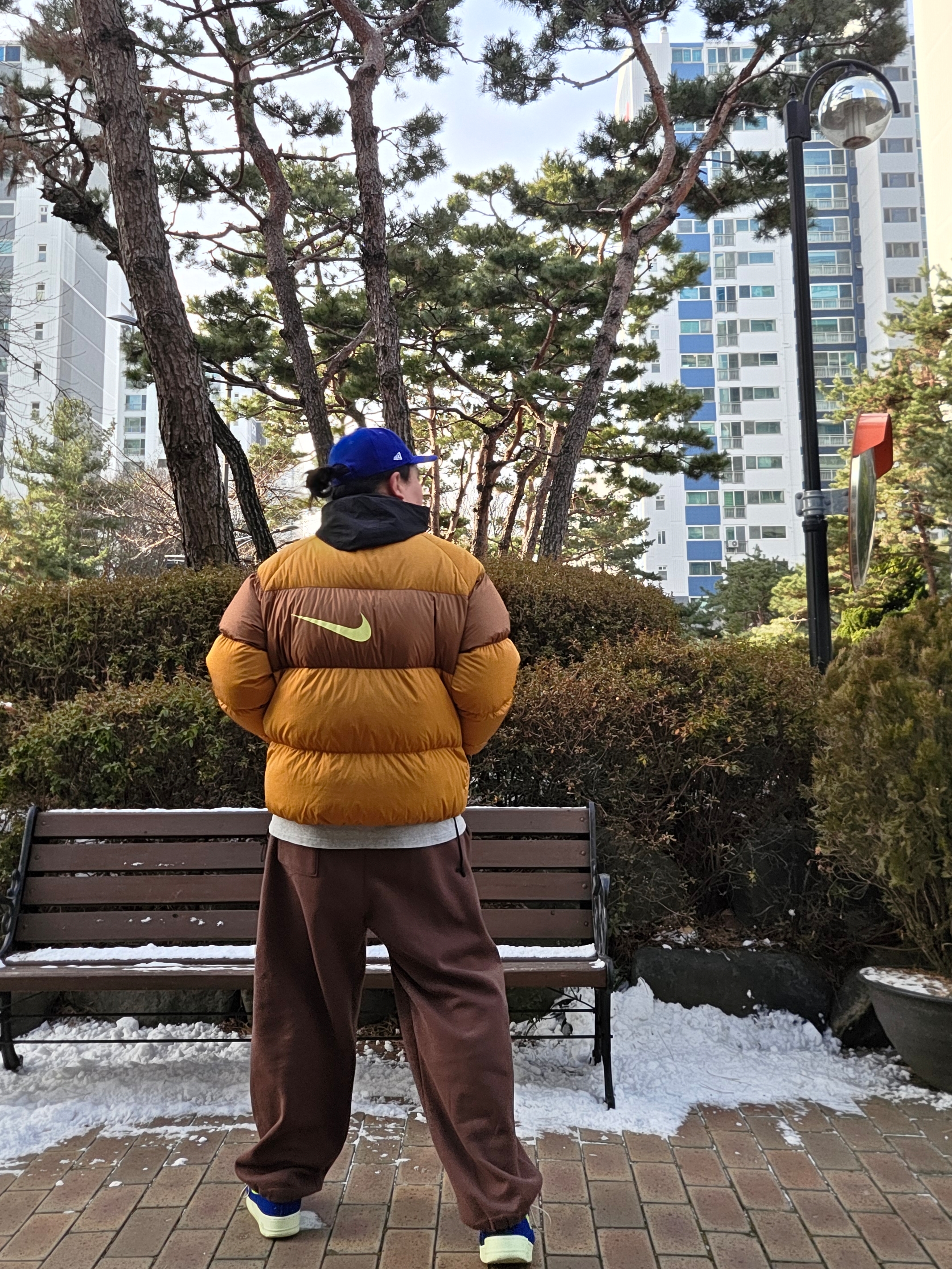 (W) Nike x Olivia Kim Air Force 1 Low No Cover, Deus Ex Machina Seoul College Long Sleeve T-Shirt Grey Marle 착용 스타일 - 2