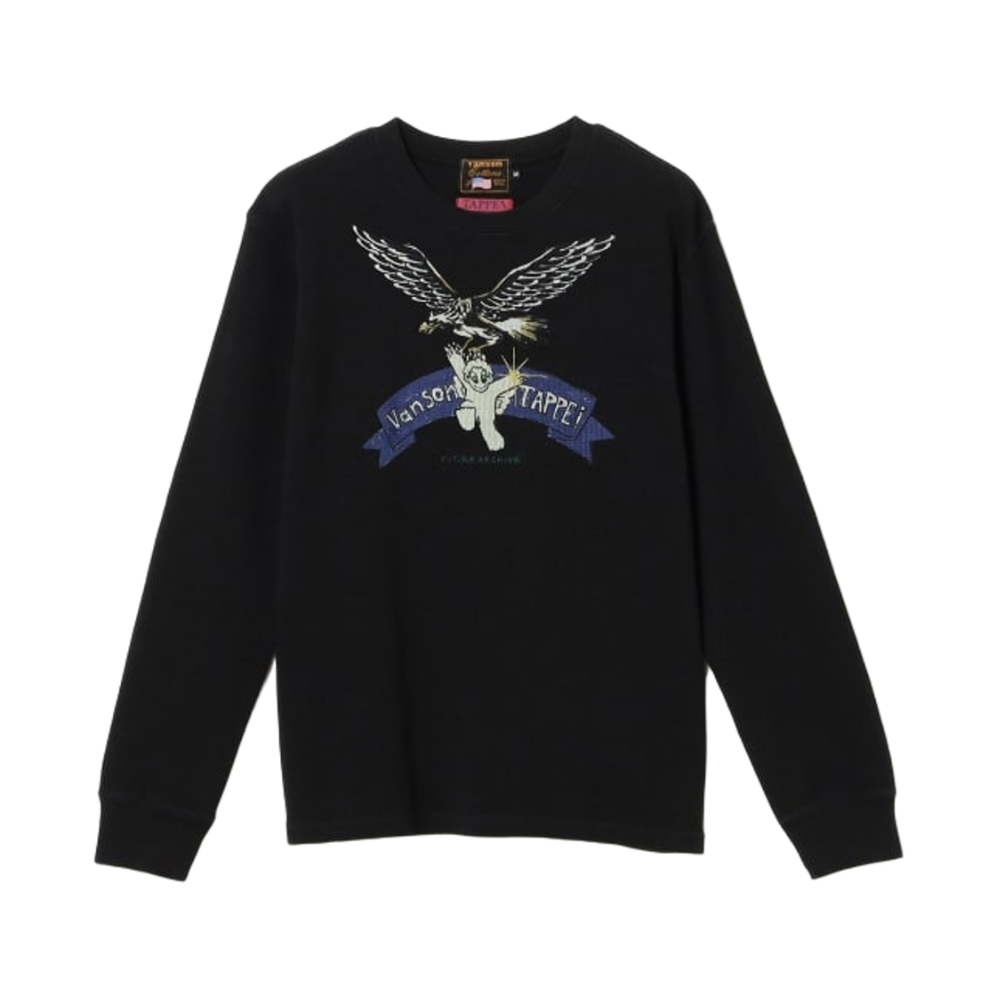 밴슨 x 타페이 x 퓨처 아카이브 빔즈 써멀 롱슬리브 티셔츠 블랙(Vanson x Tappei x Future Archive Beams Thermal Long Sleeve T-Shirt Black)