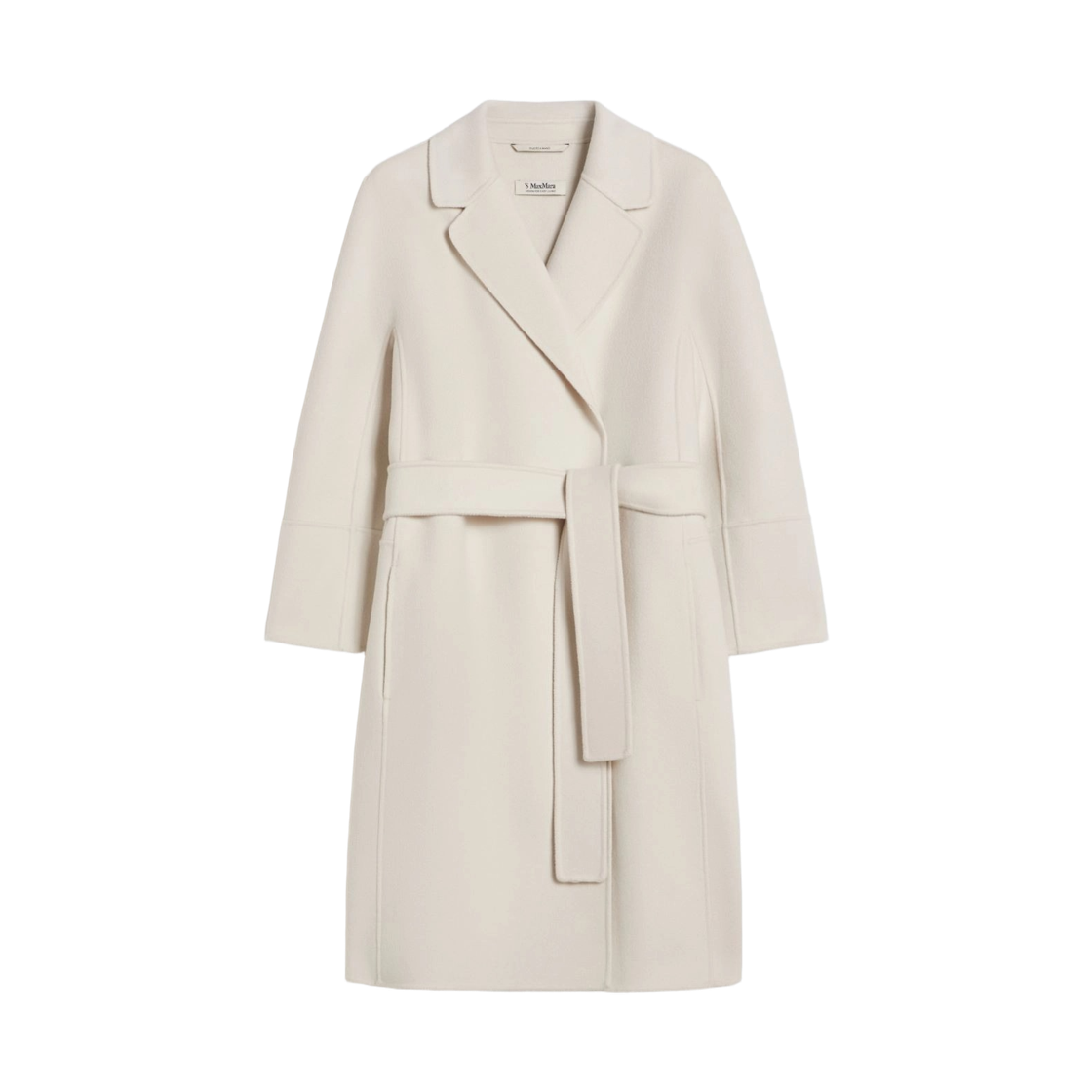ARONA-027 (W) S Max Mara Arona Virgin Wool Coat Ivory